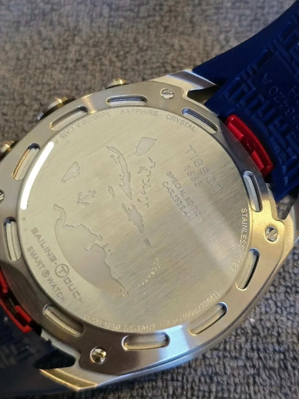 Tissot Sailing Touch, $1195 MSRP, 45 mm, Caribbean, Men's Watch, T0564202704101
